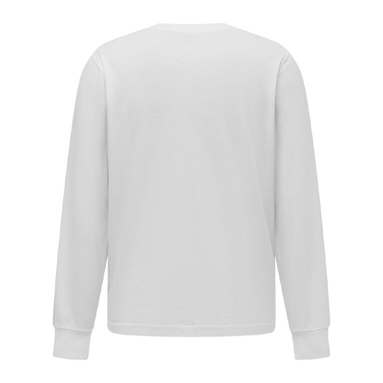 H&H Men's Long Sleeve Crew, White, hi-res