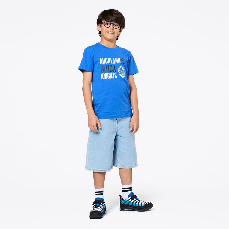 Auckland FC Kids' Short Sleeve Tee, Blue Mid, hi-res