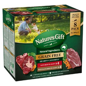 Nature's Gift Gravy Beef and Kangaroo Wet Dog Food 8 Pack