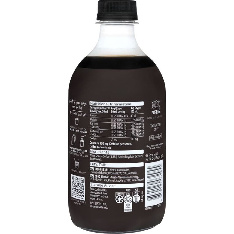 Nescafe Espresso Concentrate Black 500ml, , hi-res