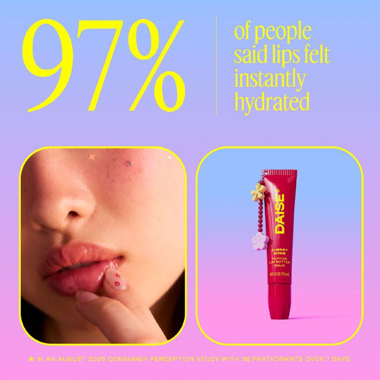 Daise Peptide Lip Butter Balm Cherry Bomb 15ml, , hi-res