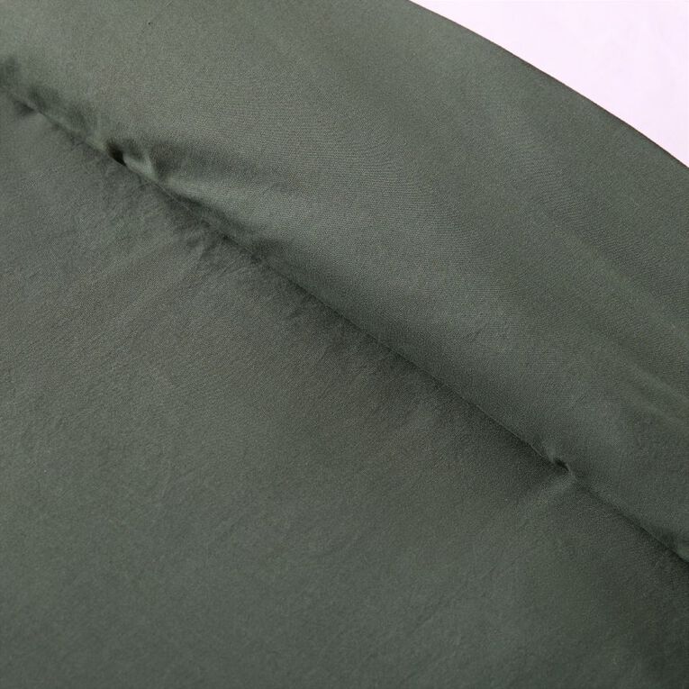 Living & Co Duvet Cover Set Washed Cotton Forest King, Forest, hi-res