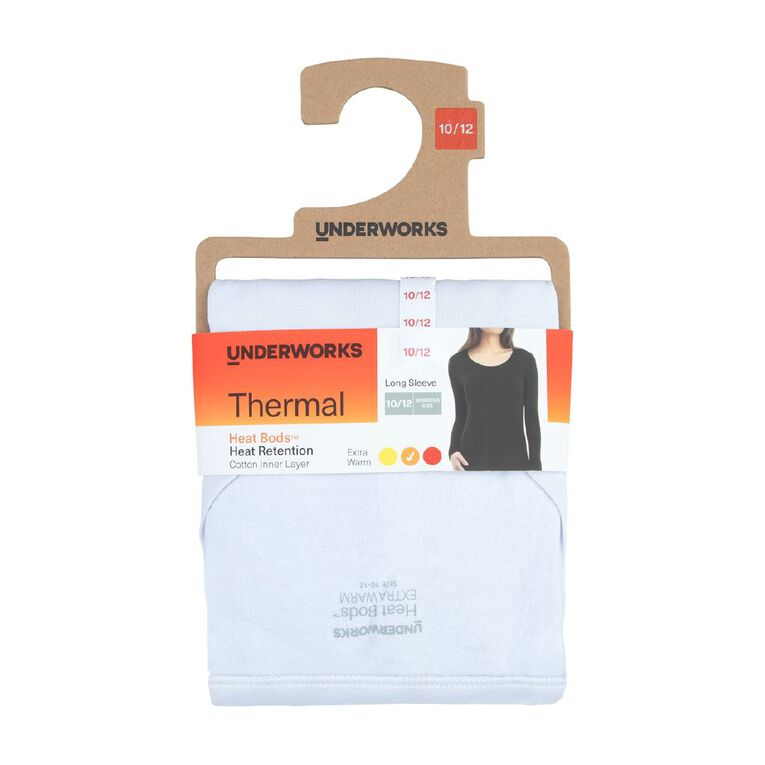 Underworks Women's Heatbods Top, White, hi-res