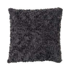 Living & Co Cushion Faux Fur Textured Grey 45cm x 45cm