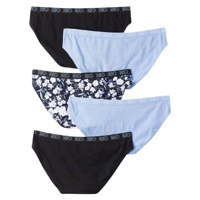 Rio Women's Bikini Briefs 5 Pack, Blue Light, hi-res