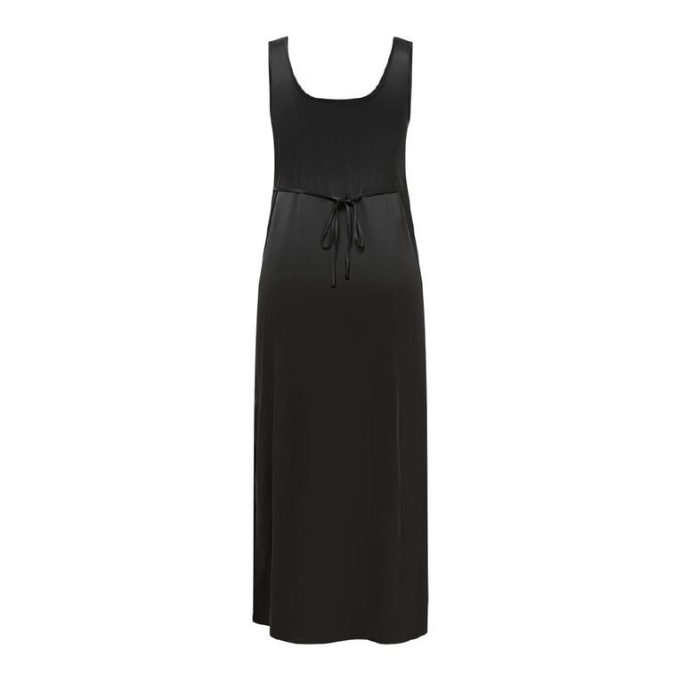 H&H Women's Event Sleeveless Satin Dress, Black, hi-res