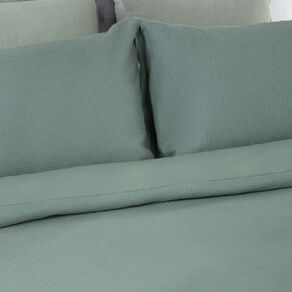Maison d'Or Duvet Cover Set Luxury Waffle Green King