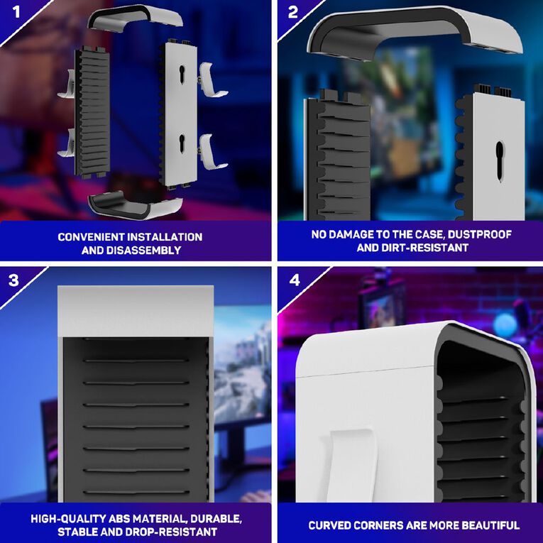 Playmax Games Tower Storage Black/White, , hi-res