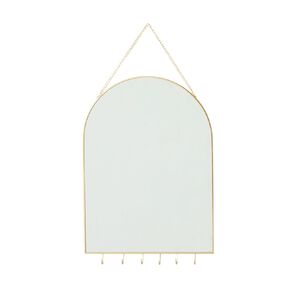 Living & Co Gold Metal Arch Hanging Mirror with Hooks