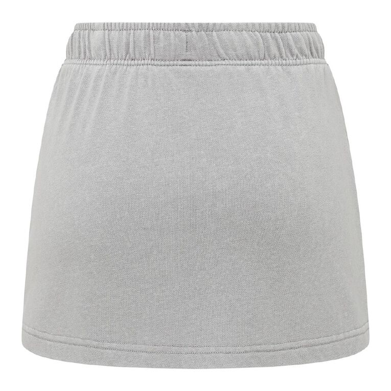 H&H Women's Acid Wash French Terry Mini Skirt, Grey, hi-res