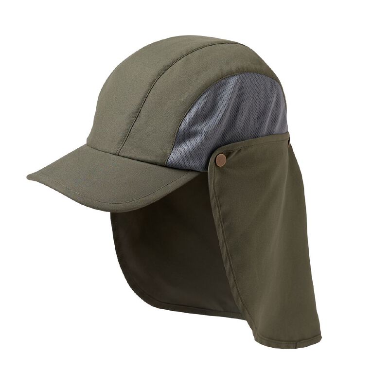 H&H Adults' Snap Legionnaire Hat, Khaki, hi-res