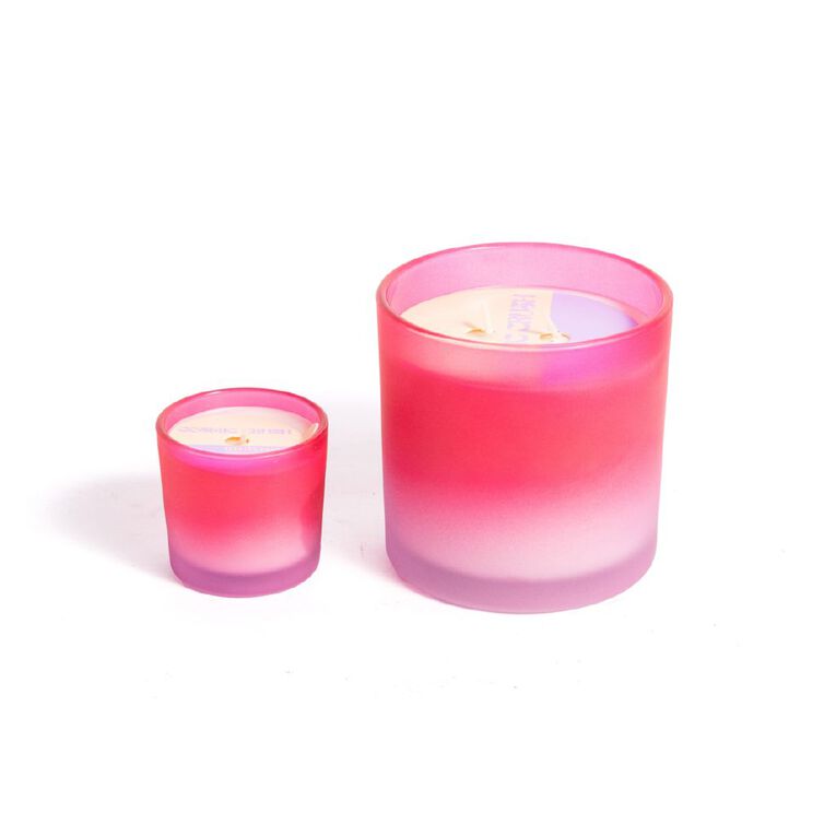 Cosmic Crush Mini Scented Candle Strawberry & Pomegranate 50g Pink Dark