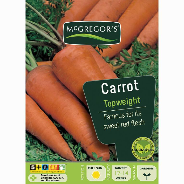 McGregor's Top Weight Carrot Vegetable Seeds, , hi-res