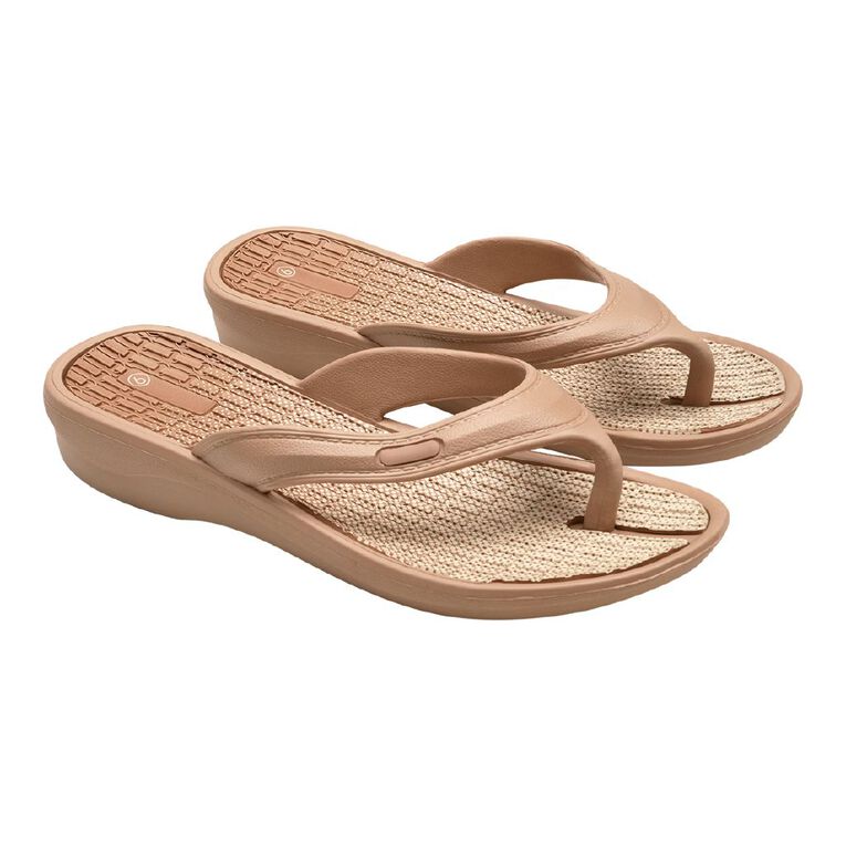 H&H Women's Sporty Jandals, Natural, hi-res