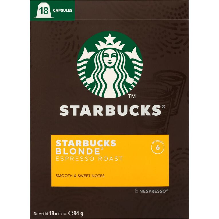Starbucks Blonde Espresso Roast 18 Capsules, , hi-res