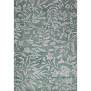 Living & Co Indoor Outdoor Rug 140 x 200 cm Floral Sage 140 x 200cm