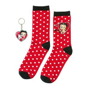 Betty Boop Sock and Keyring Set