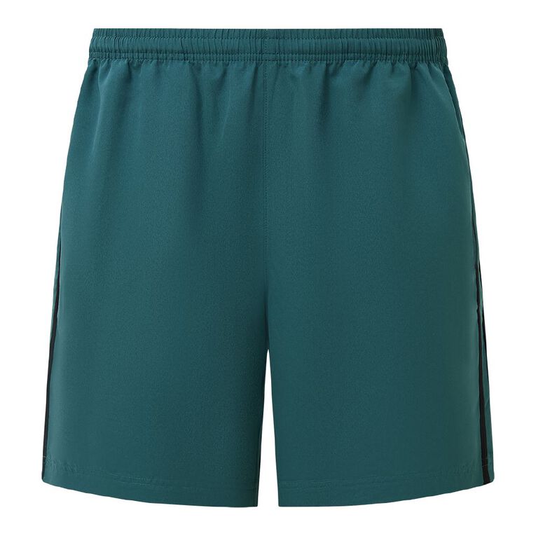 Active Intent Men's Double Stripe Shorts, Green Dark, hi-res