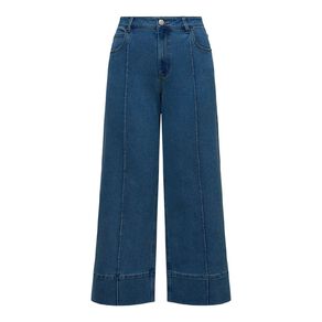 H&H Women's High Rise Crop Pintuck Jeans