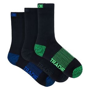 Tradie Men's Ribbed Crew Socks 3 Pack