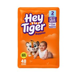 Hey Tiger Nappies Size 2 48 Piece