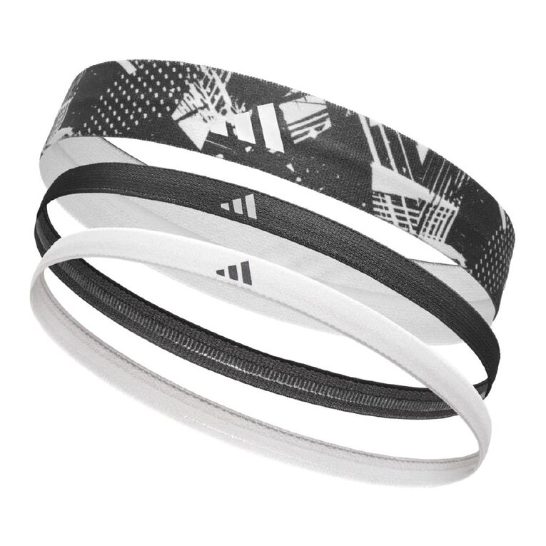 Adidas Hairbands Black & White One Size, , hi-res