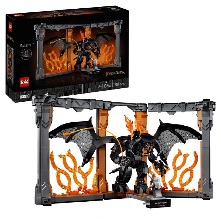 LEGO Icons Lord Of The Rings Balrog Book Nook 10367, , hi-res