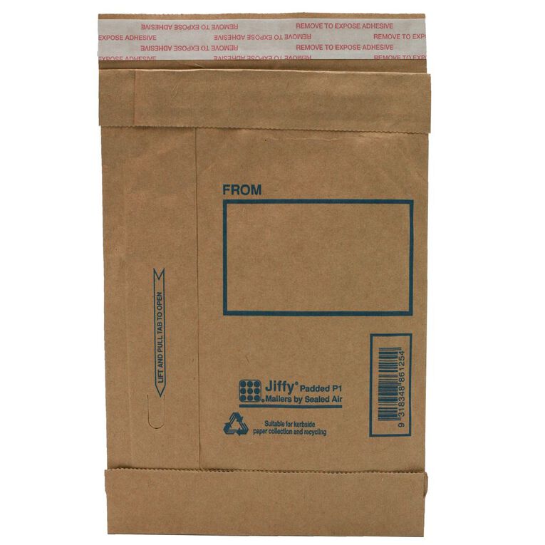 Jiffy P7 Manilla Padded Mailer Kraft 360mm x 480mm, , hi-res