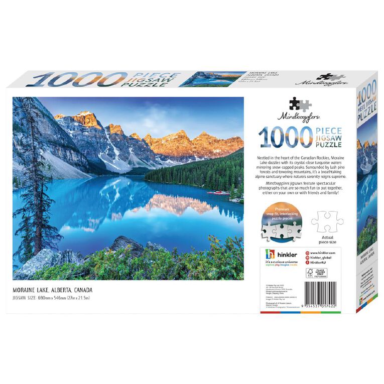 Mindbogglers Moraine Lake Alberta Canada 1000 Piece Puzzle, , hi-res
