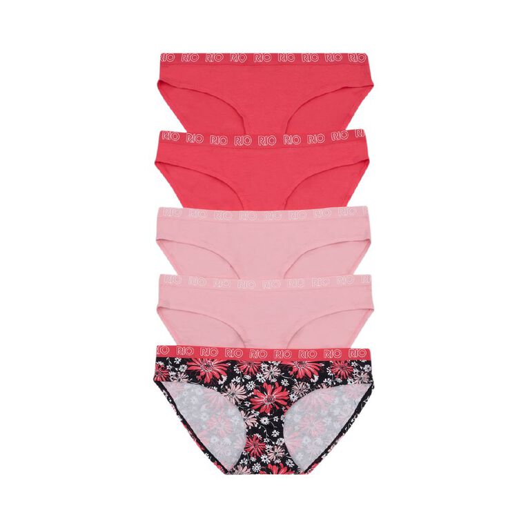 Rio Women's Bikini Briefs 5 Pack, Pink Light, hi-res