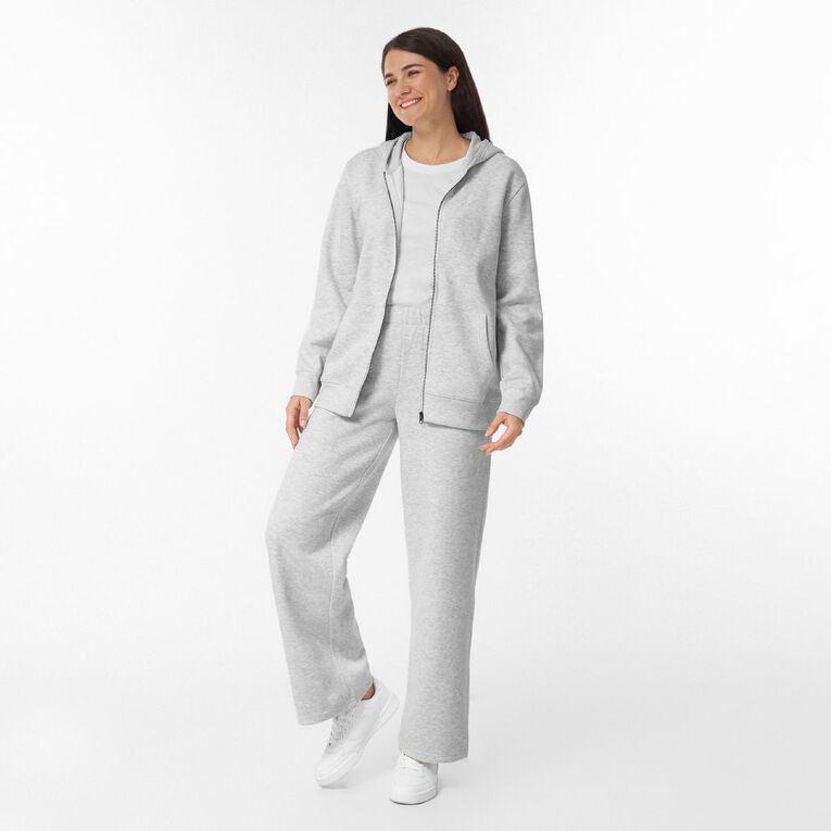 H&H Women's Zip-Thru Hoodie Sweat, Grey Marle, hi-res