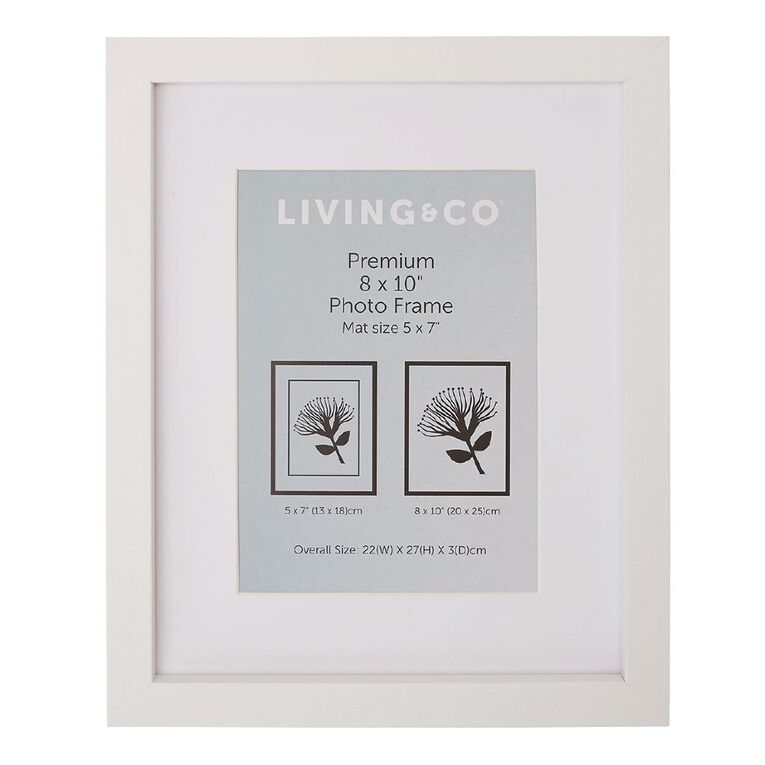 Living & Co Premium Photo Frame White 4in x 6in, White, hi-res