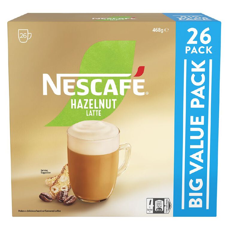 Nescafe Coffee Sachets Hazelnut 26 Pack
