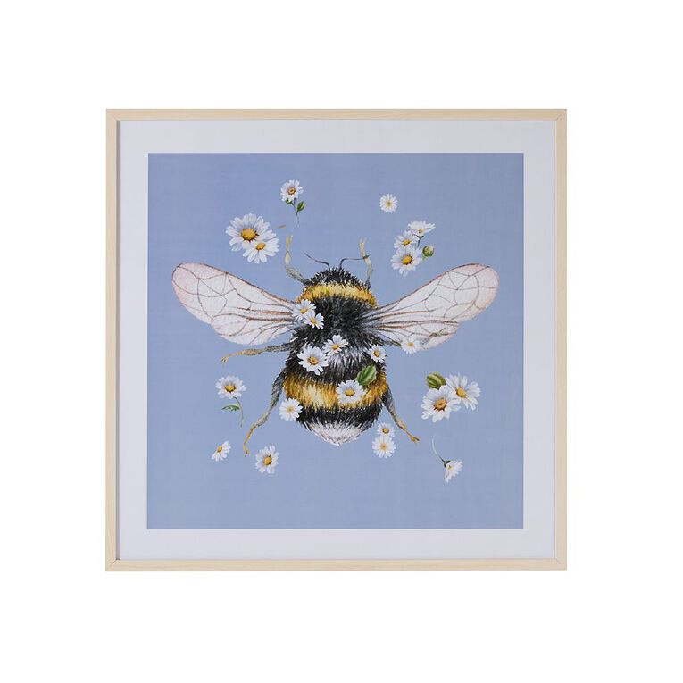 Living & Co Bee Framed Print 80 x 80cm, , hi-res