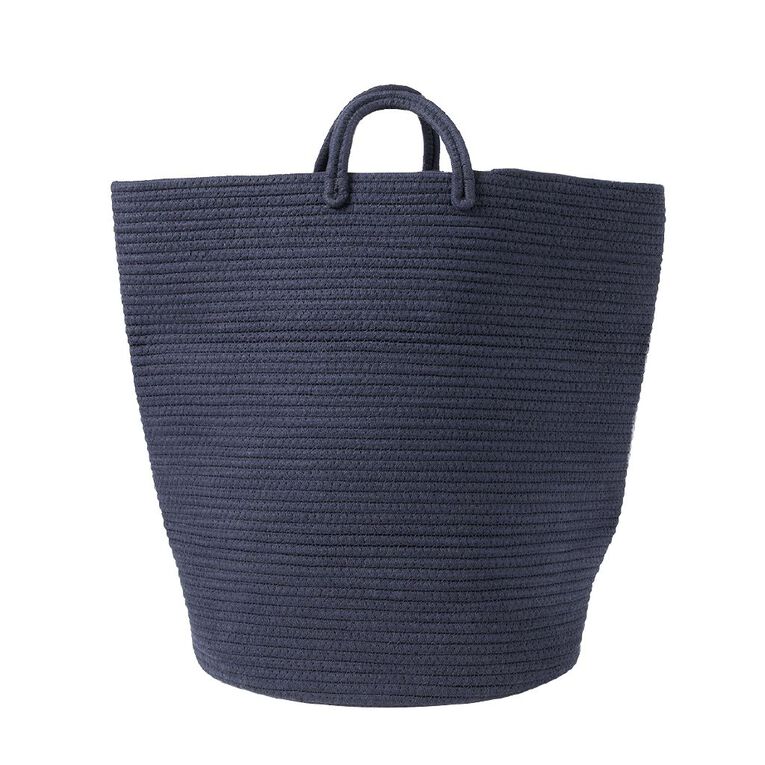 Living & Co Cotton Basket Large Navy, , hi-res