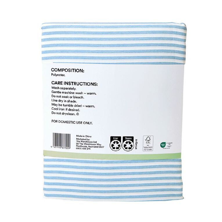 Living & Co Microfibre Sheet Set Miami Blue Queen, , hi-res