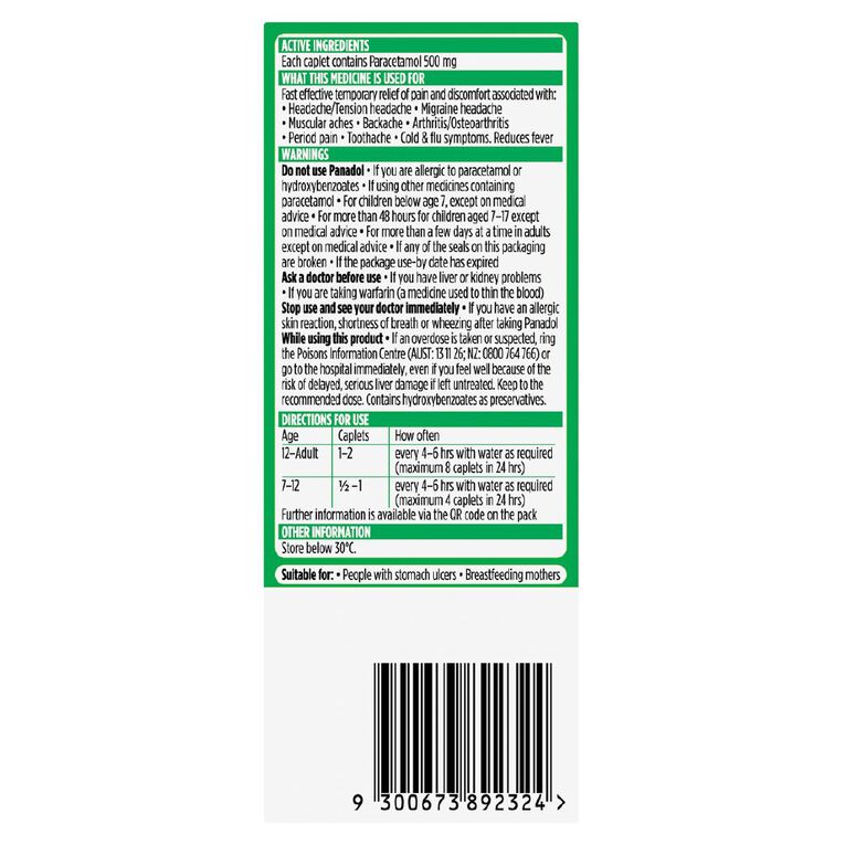 Panadol Optizorb 16 Caplets, , hi-res