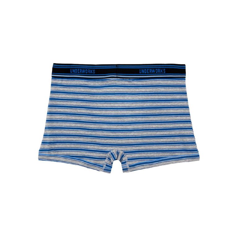 Underworks Men's No Ride Trunks 3 Pack, Blue, hi-res