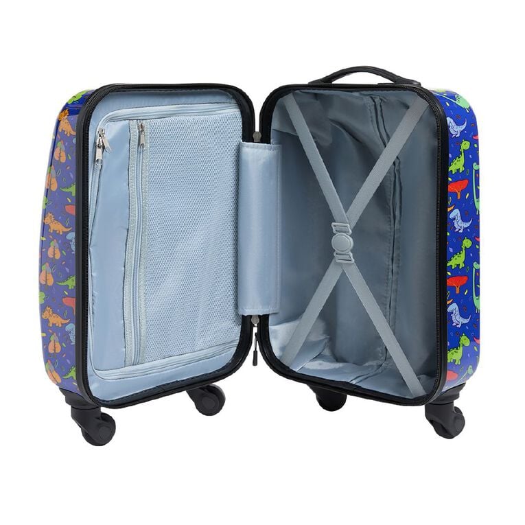 Travelers Club 5 Piece Luggage Set Dinosaur Blue, , hi-res