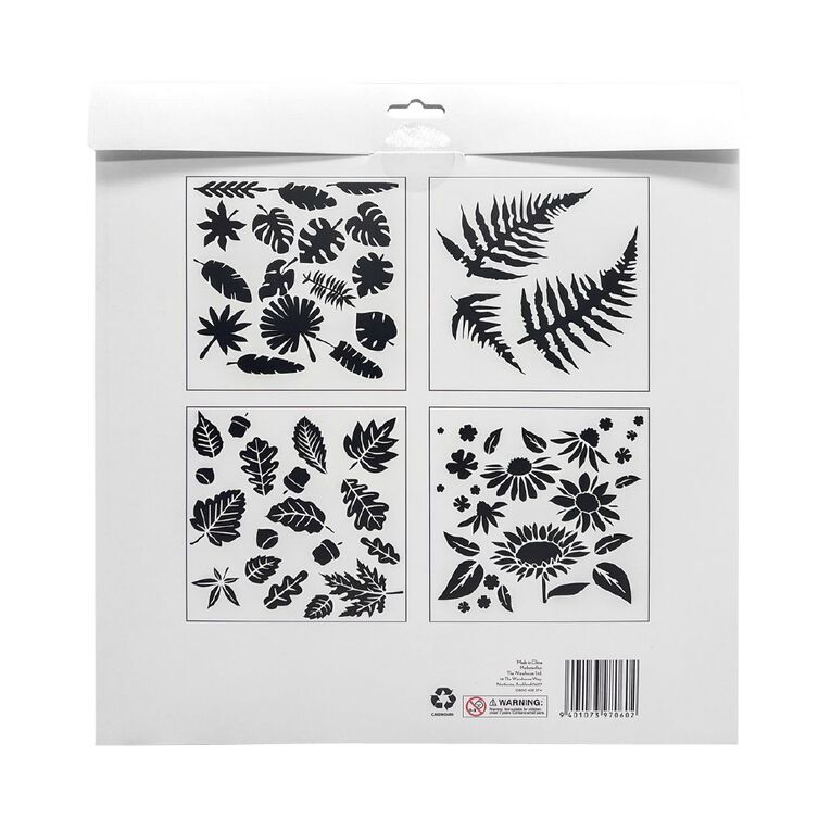 Uniti Stencils Nature 4 Set 12 inch, , hi-res