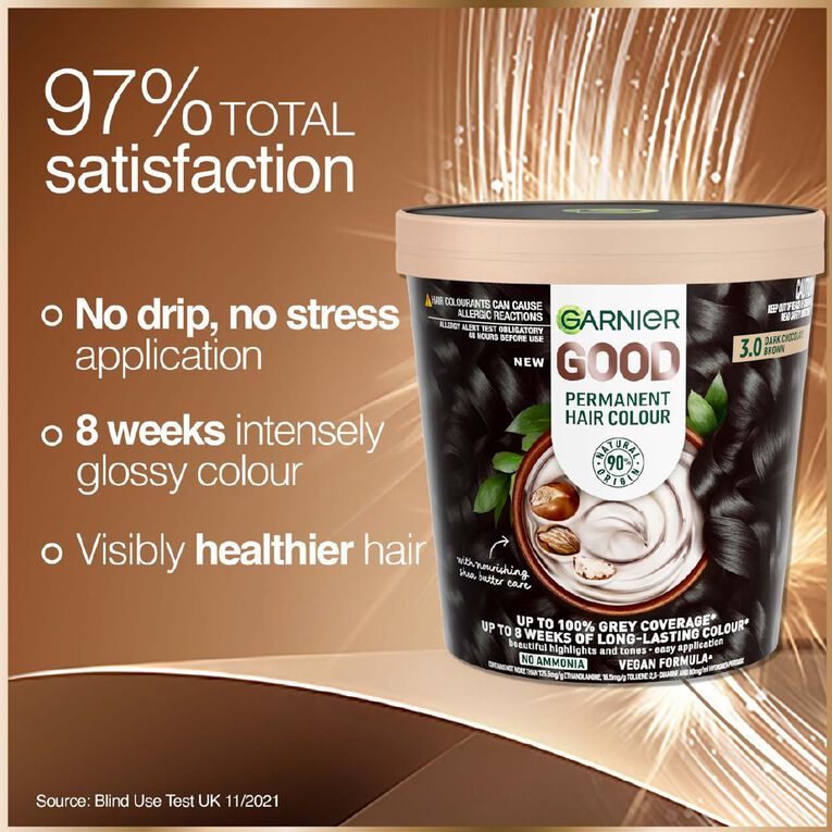Garnier Good Hair Colour Dark Chocolate Brown 3.0, , hi-res