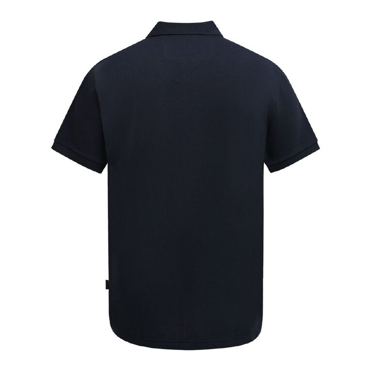 H&H Men's Pique Polo, Navy, hi-res