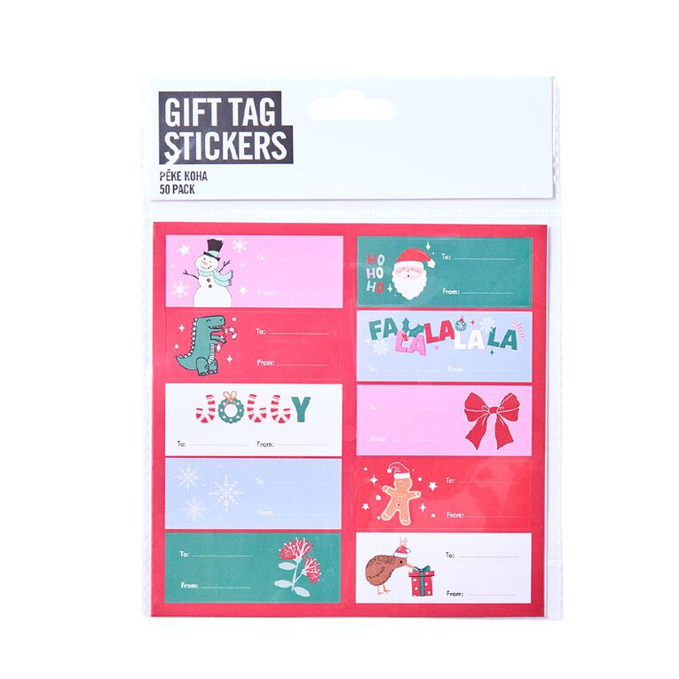 Value Christmas Gift Tag Stickers 50 Pack, , hi-res