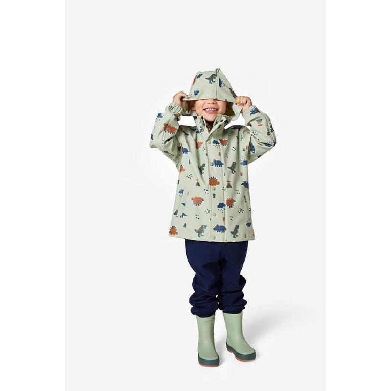 Young Original Waterproof Printed Raincoat, Green Light, hi-res