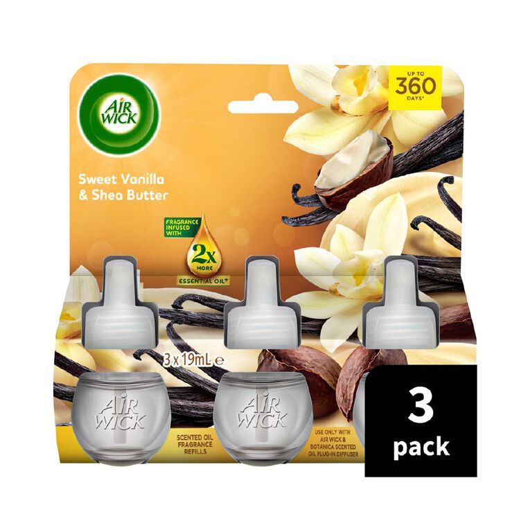Air Wick Sweet Vanilla & Shea Butter Plug-in Refills 3 Pack, , hi-res
