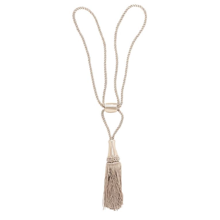 Living & Co Tassel Curtain Tieback Yellow Light 100cm, Yellow Light, hi-res