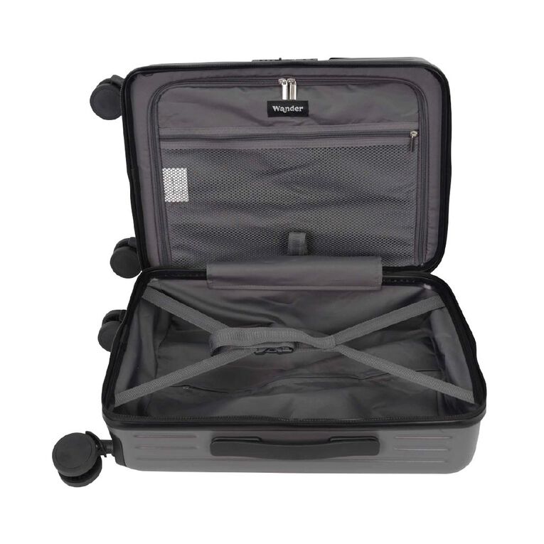 Wander Hard Textured Carry On Suitcase with Dual Open, , hi-res