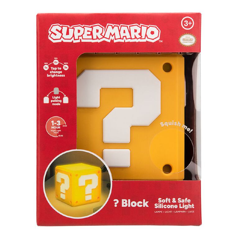 Paladone Super Mario Question Block SquishyGlo Light, , hi-res
