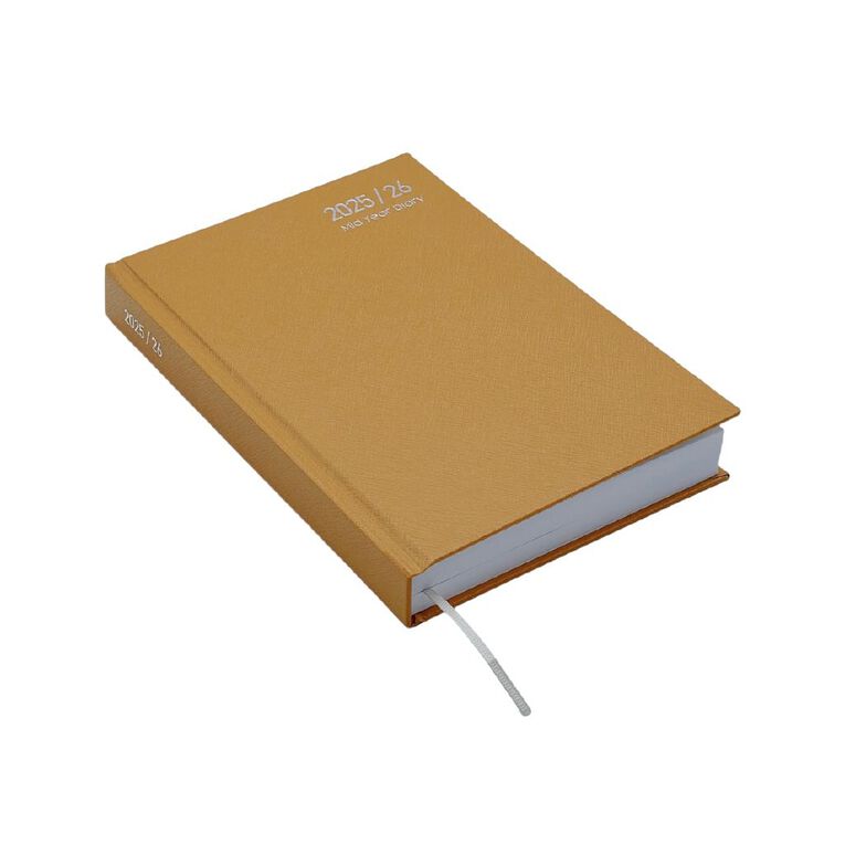WS Mid Year Diary Day To Page 2025-26 Yellow, , hi-res