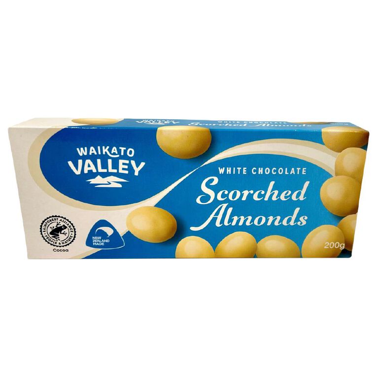 Waikato Valley Chocolates White Chocolate Almonds 200g, , hi-res